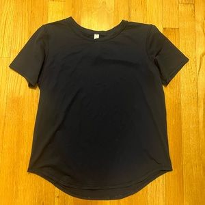 Lululemon Navy High Neck Running and Training T Shirt size 6